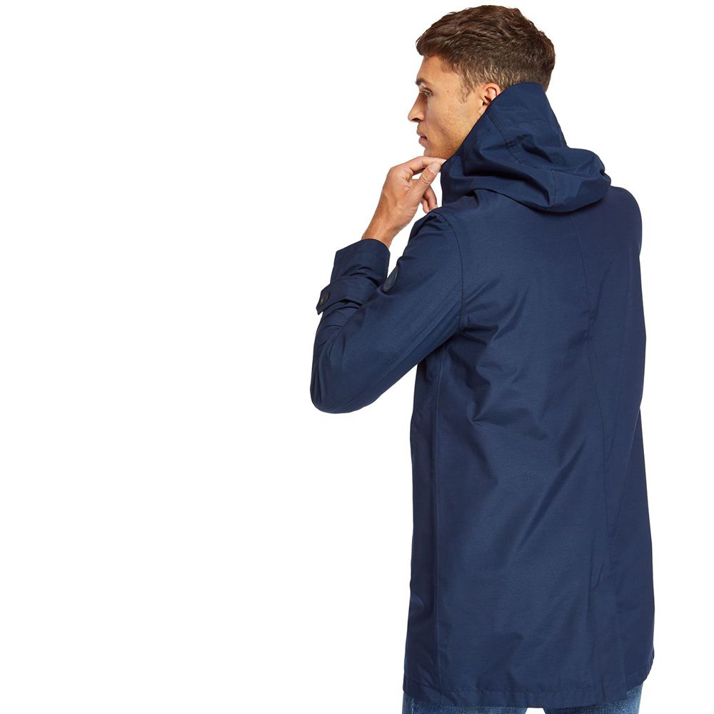 Timberland Mens Jackets Doubletop Mountain Waterproof Raincoat - Navy - India HW0536897